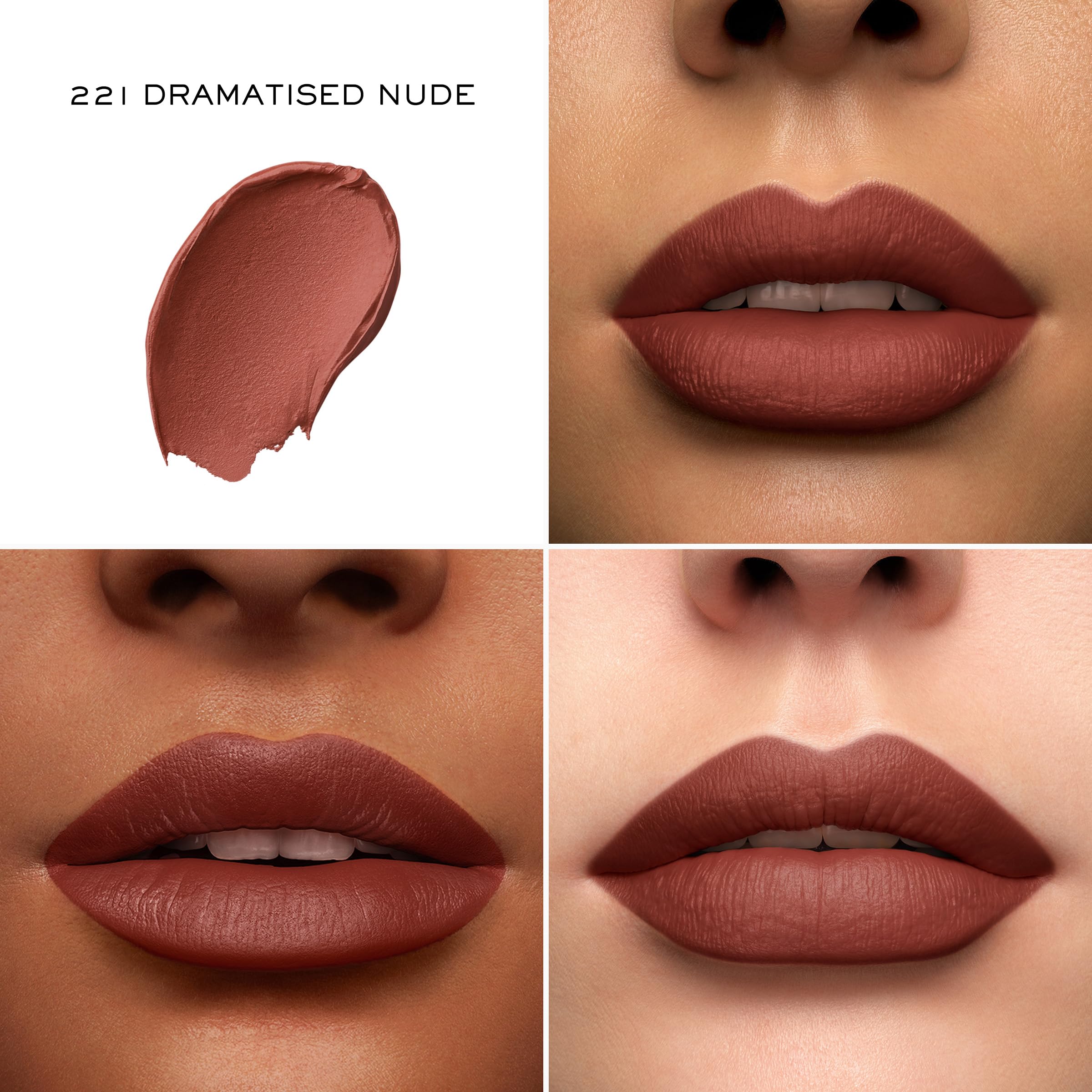 Lancôme L'Absolu Rouge Drama Matte Lipstick - Dramatised Nude 221 | Bold Matte Finish & Hydration