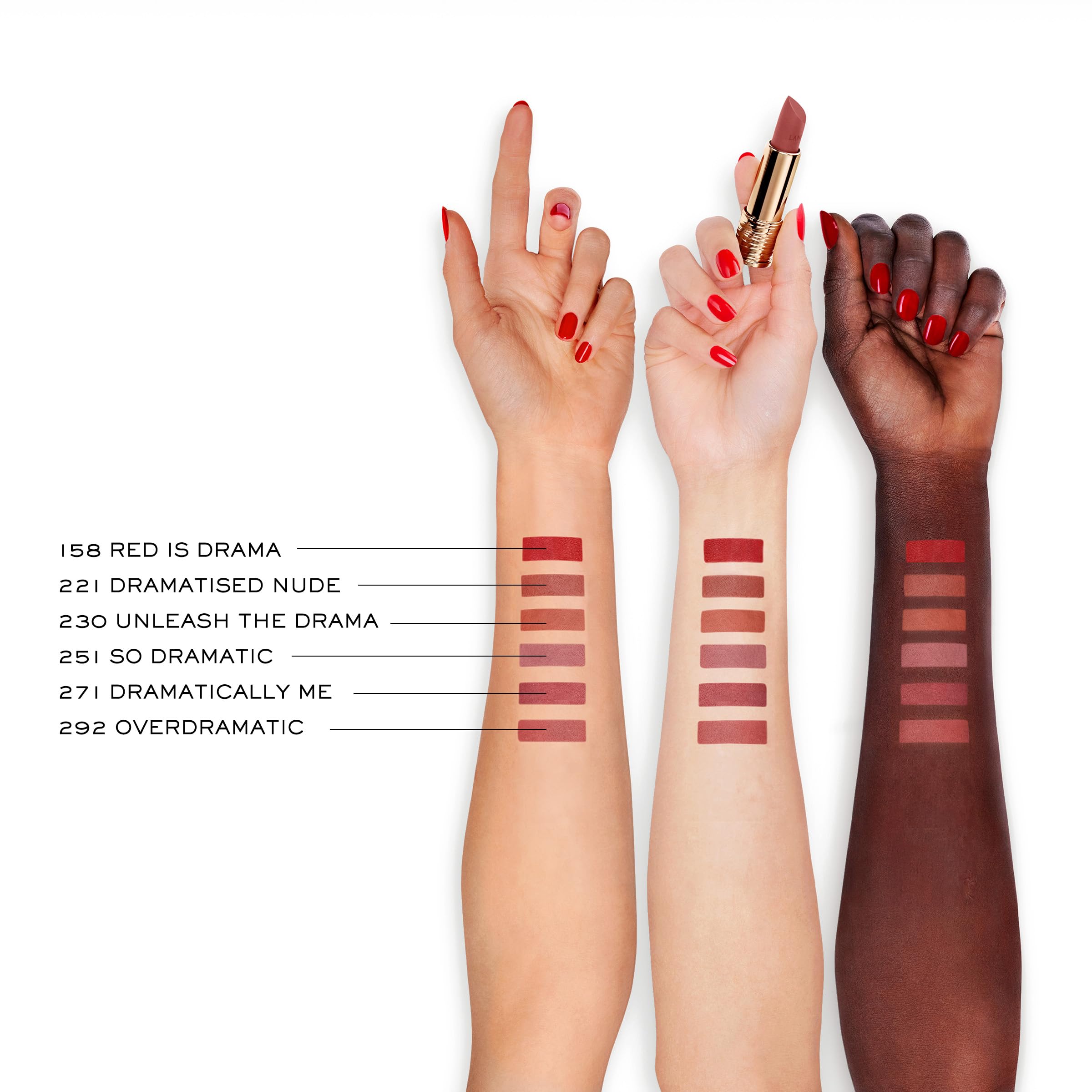 Lancôme L'Absolu Rouge Drama Matte Lipstick - Dramatised Nude 221 | Bold Matte Finish & Hydration