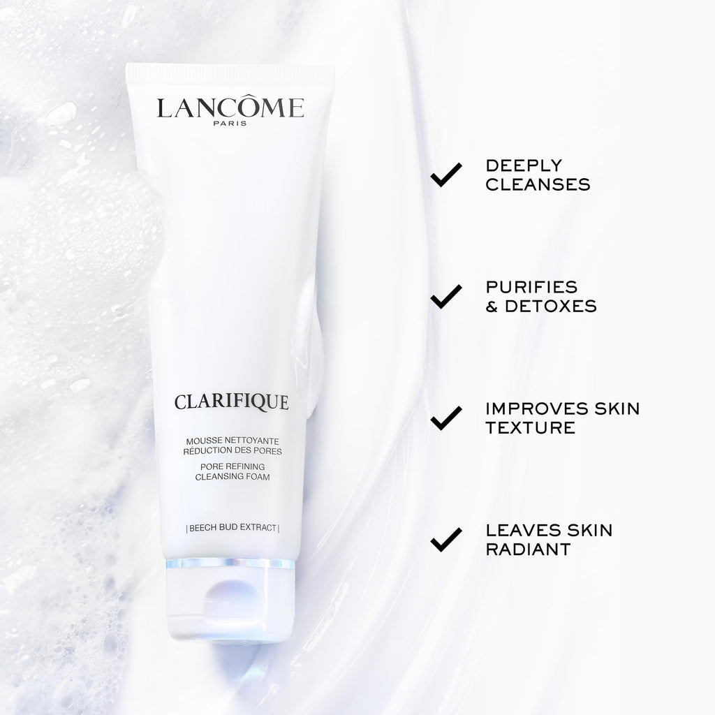 Lancôme Clarifique Pore Refining Cleanser - Salicylic Acid for Uneven Skin Tone, Pores, Dullness - 4.2 Fl Oz