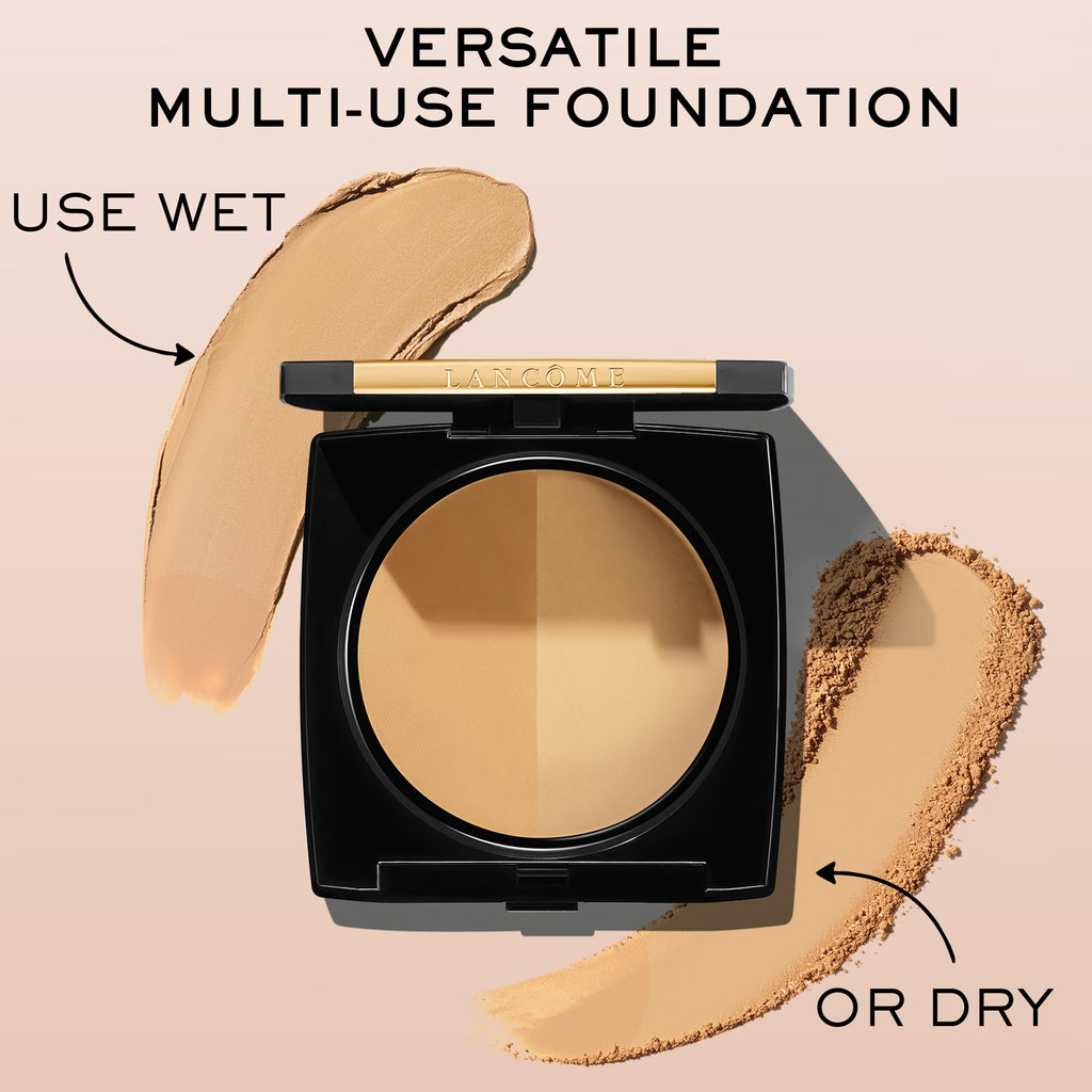 Lancôme Dual Finish Powder Foundation – Natural Matte, Sheer-to-Full Coverage, Longwear, Shine Control | 205 Neutrale II Warm