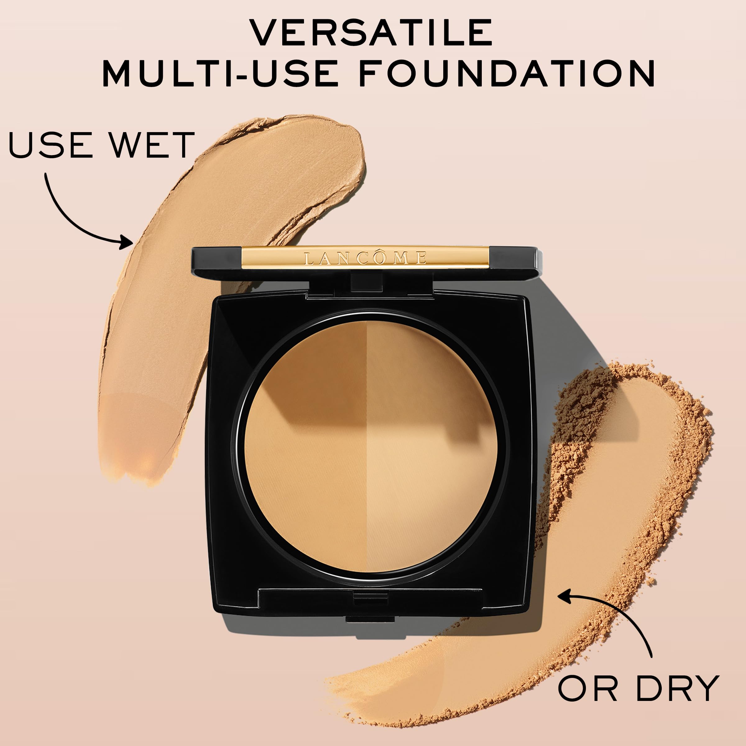 Lancôme Dual Finish Powder Foundation – Natural Matte, Sheer-to-Full Coverage, Longwear, Shine Control | 205 Neutrale II Warm