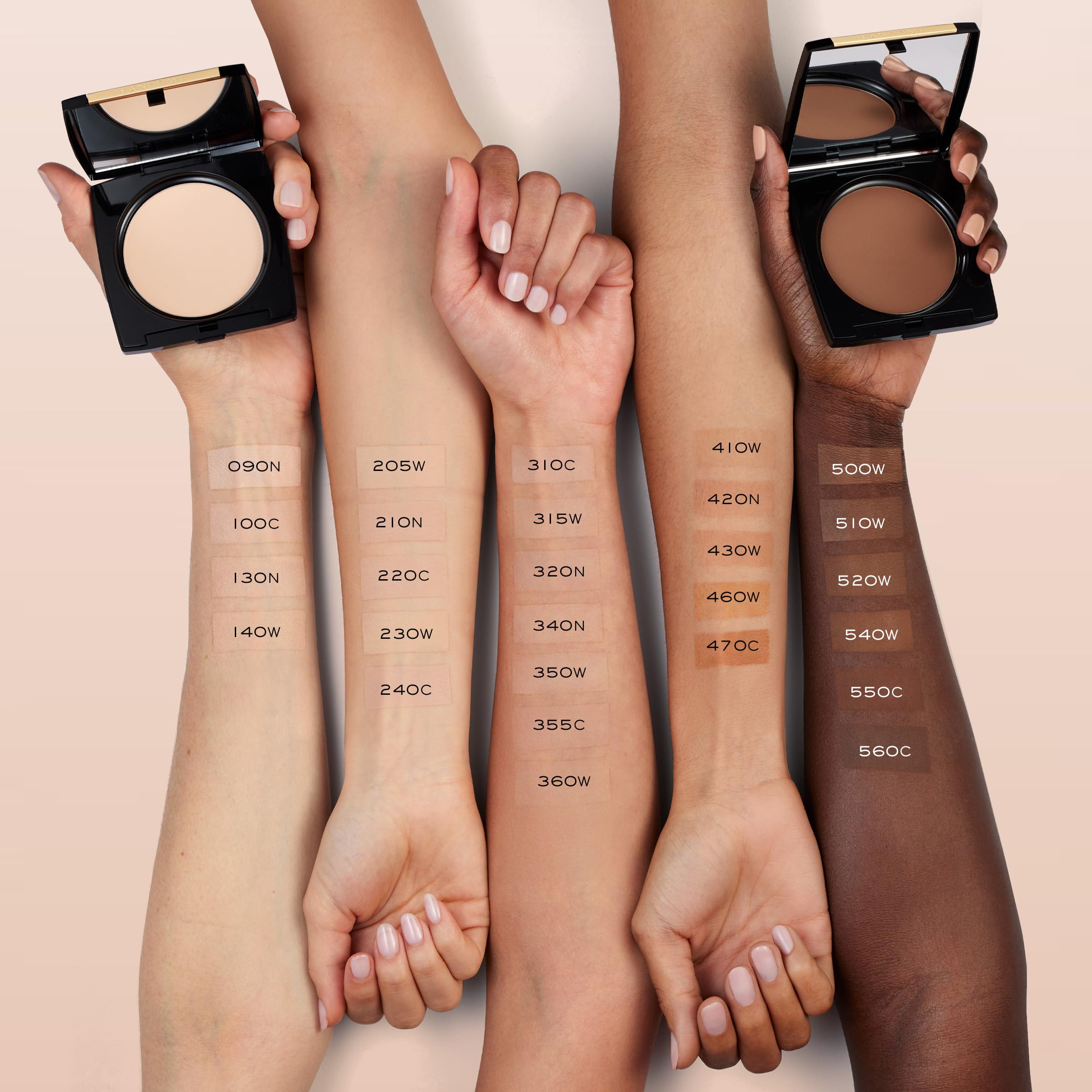 Lancôme Dual Finish Powder Foundation - Natural Matte, Longwear, Sheer-to-Full Coverage | Porcelain Delicate Cool