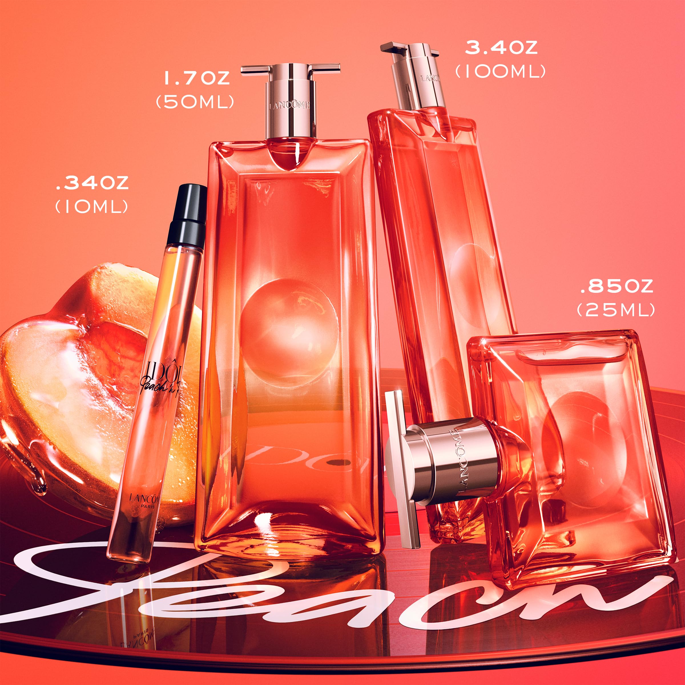 Lancôme Idôle Peach N Roses Eau de Parfum 3.4 fl oz – Juicy Peach, Red Berries & Velvet Rose