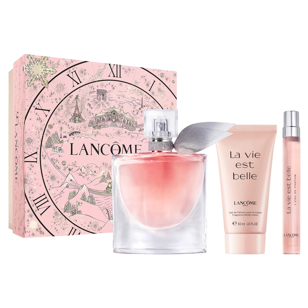 Lancôme La Vie Est Belle Gift Set – Limited Edition: Full-Size Refillable EDP + Purse Spray + Body Lotion