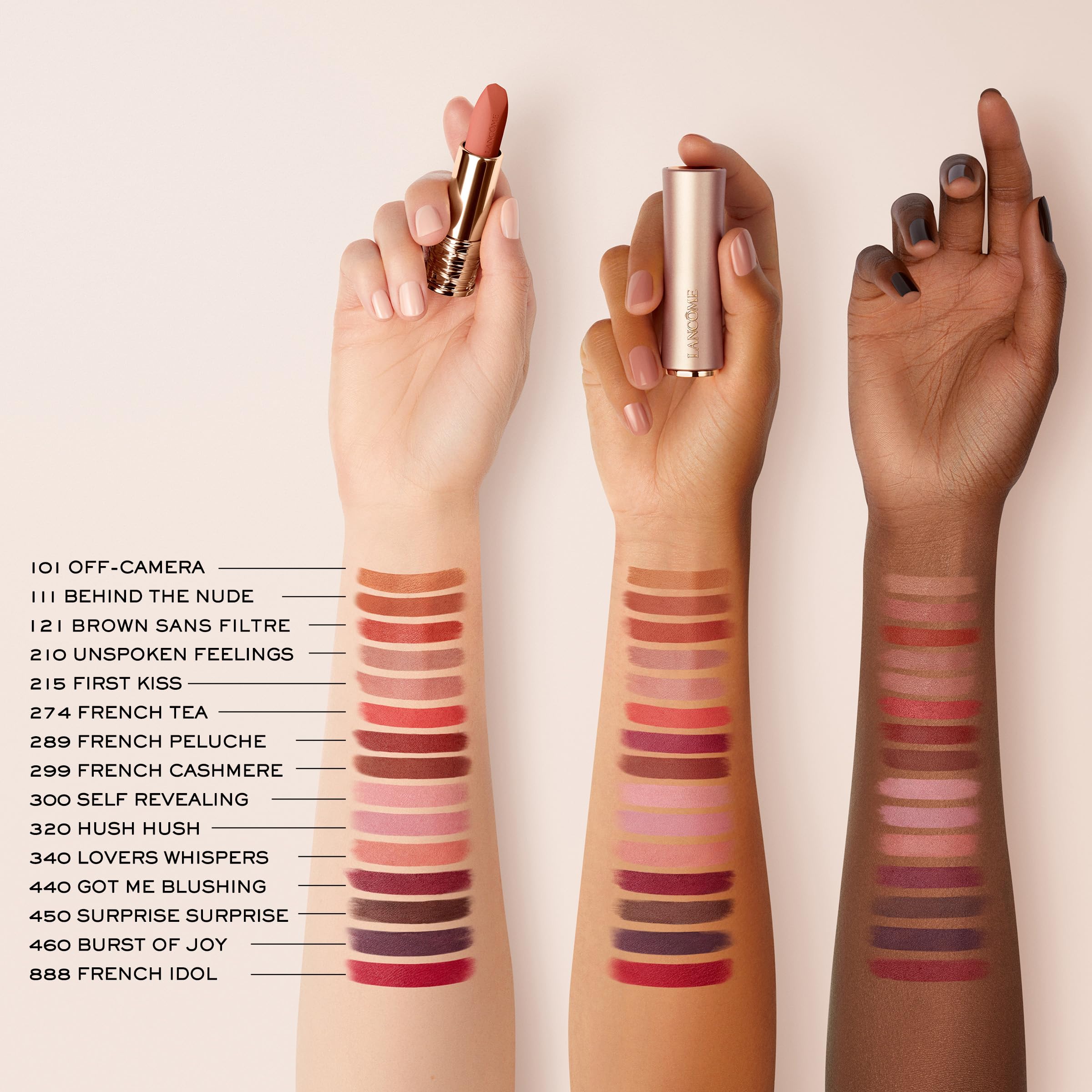 Lancôme L'Absolu Rouge Intimatte Hydrating Matte Lipstick – Buildable Soft Matte Finish | Up to 12h Hydration | 440 Got Me Blushing