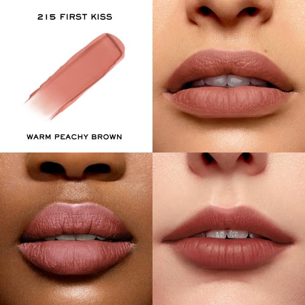Lancôme L'Absolu Rouge Intimatte Hydrating Matte Lipstick – Buildable Color, Soft Matte Finish, Up to 12 Hours Hydration – 215 First Kiss