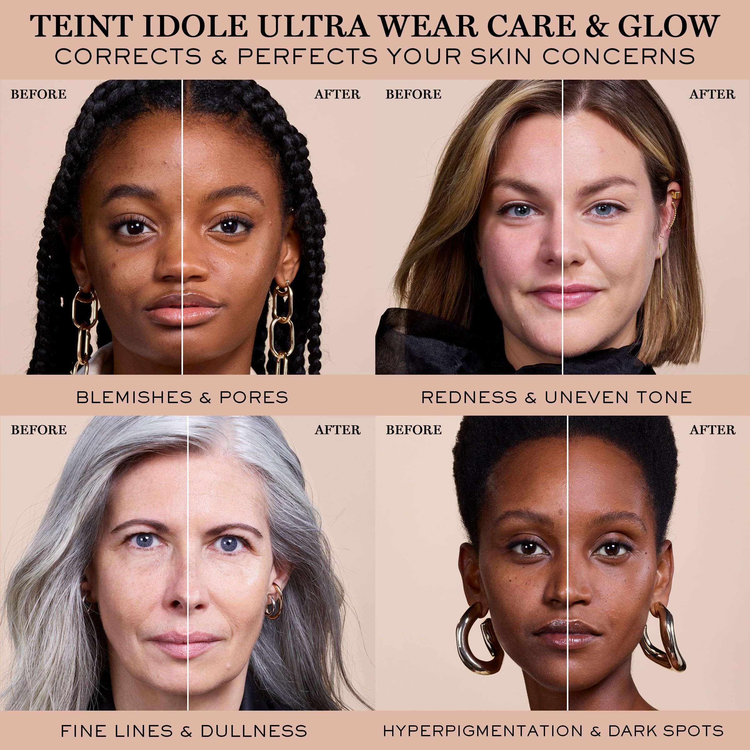 Lancôme Teint Idole Ultra Wear Care & Glow Foundation SPF 27 – Hydrating Medium Coverage, Glow Finish (510N)