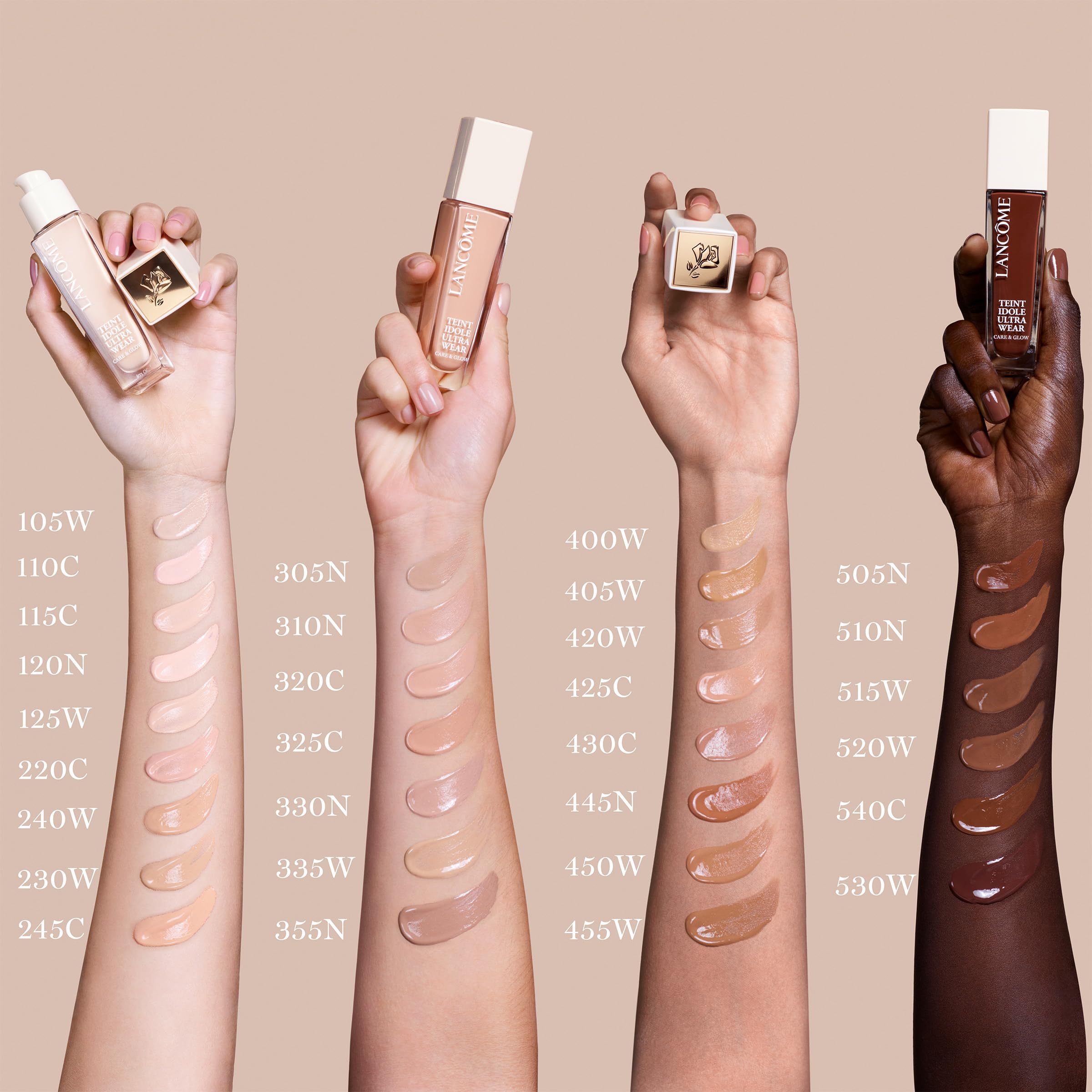 Lancôme Teint Idole Ultra Wear Care & Glow Foundation SPF 27 – Hydrating, Buildable Coverage (Shade 220C)
