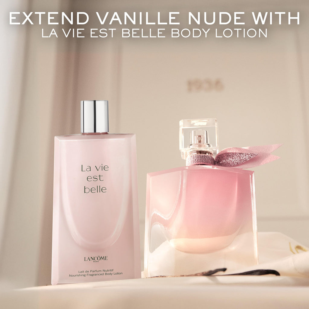 Lancôme La Vie Est Belle La Vie Vanille Nude Eau de Parfum – Floral Gourmand Scent with Solar Jasmine, Vanilla & White Musk | 0.34 Fl Oz
