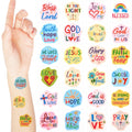 Landhoow 240Pcs Religious Christian Glitter Tattoos – Temporary Face & Body Stickers