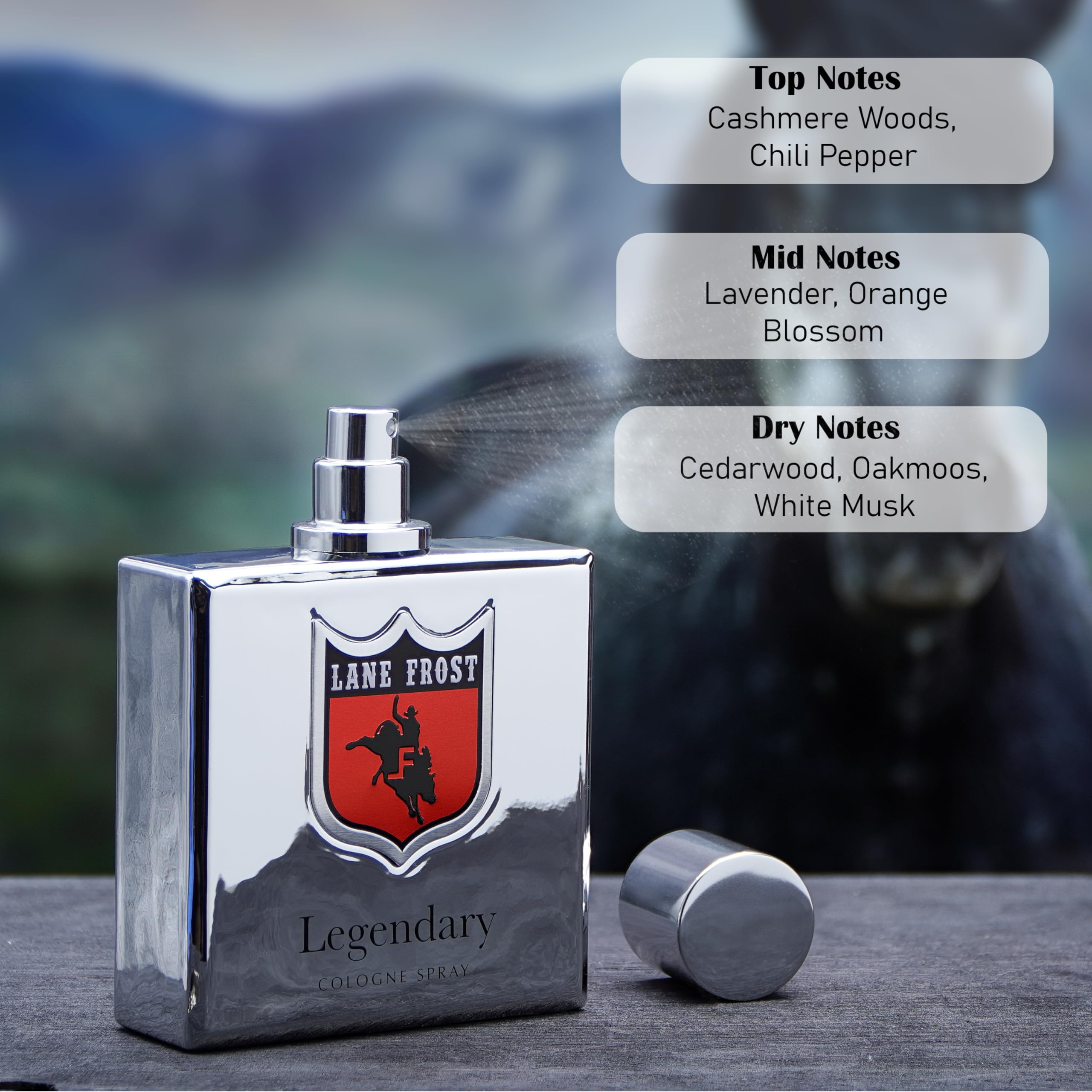 Lane Frost Legendary Chrome Cologne for Men – Bold Western Fragrance with Modern Edge