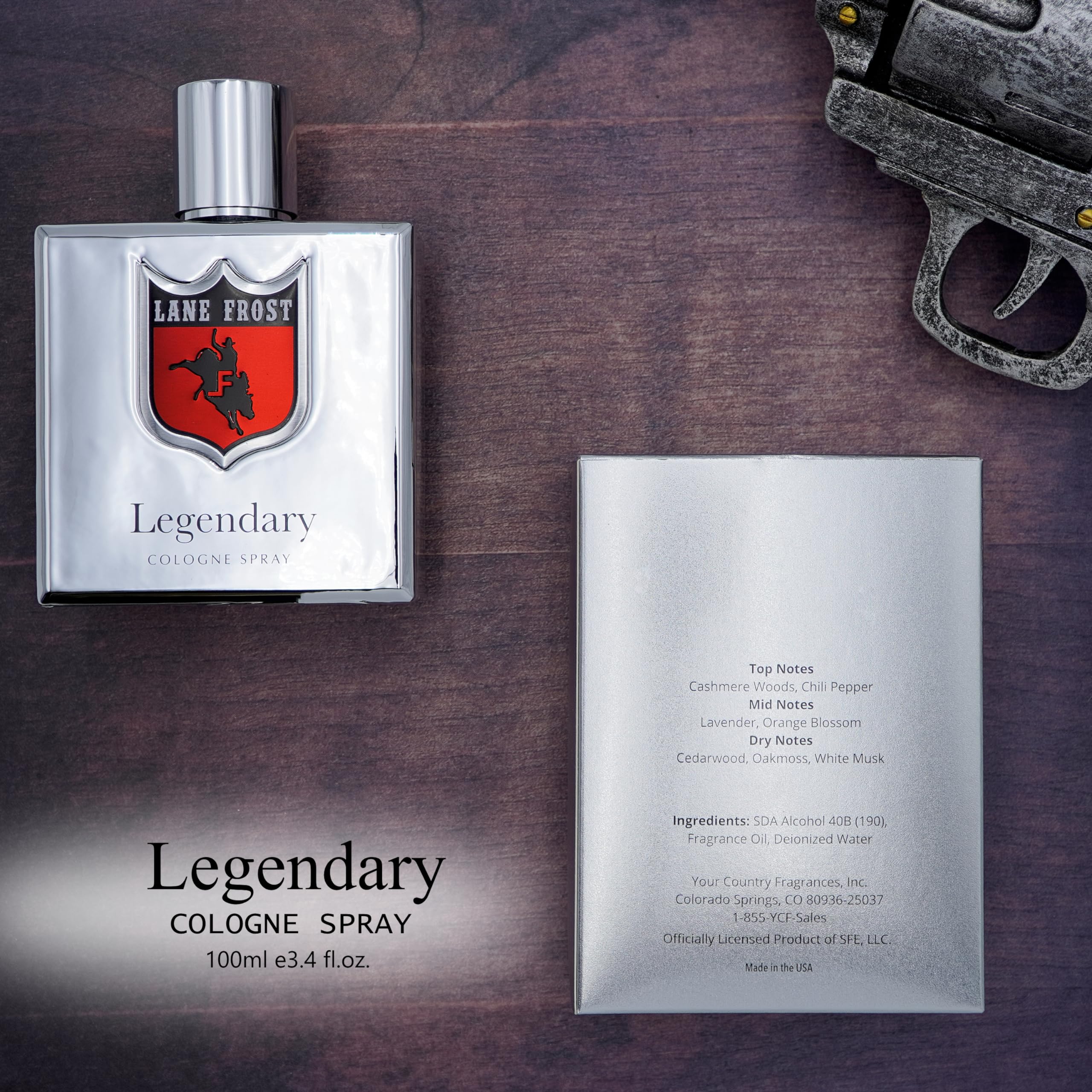 Lane Frost Legendary Chrome Cologne for Men – Bold Western Fragrance with Modern Edge