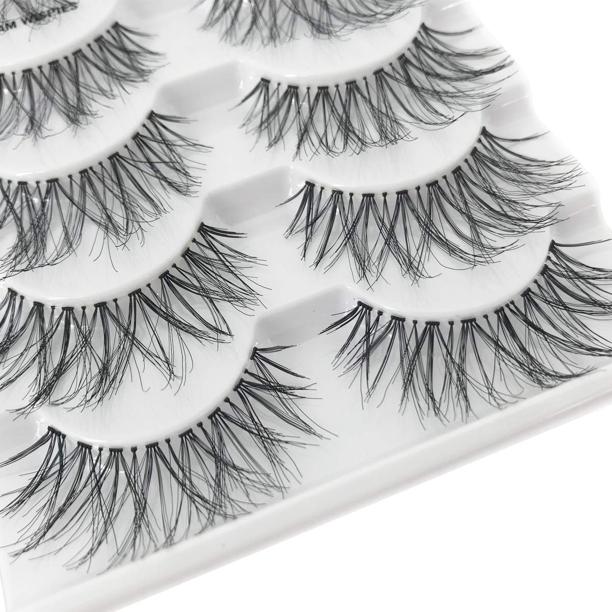 LANFLOWER Glamour False Eyelashes – Handmade, Reusable, 5 Pairs