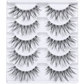 LANFLOWER Glamour False Eyelashes – Handmade, Reusable, 5 Pairs