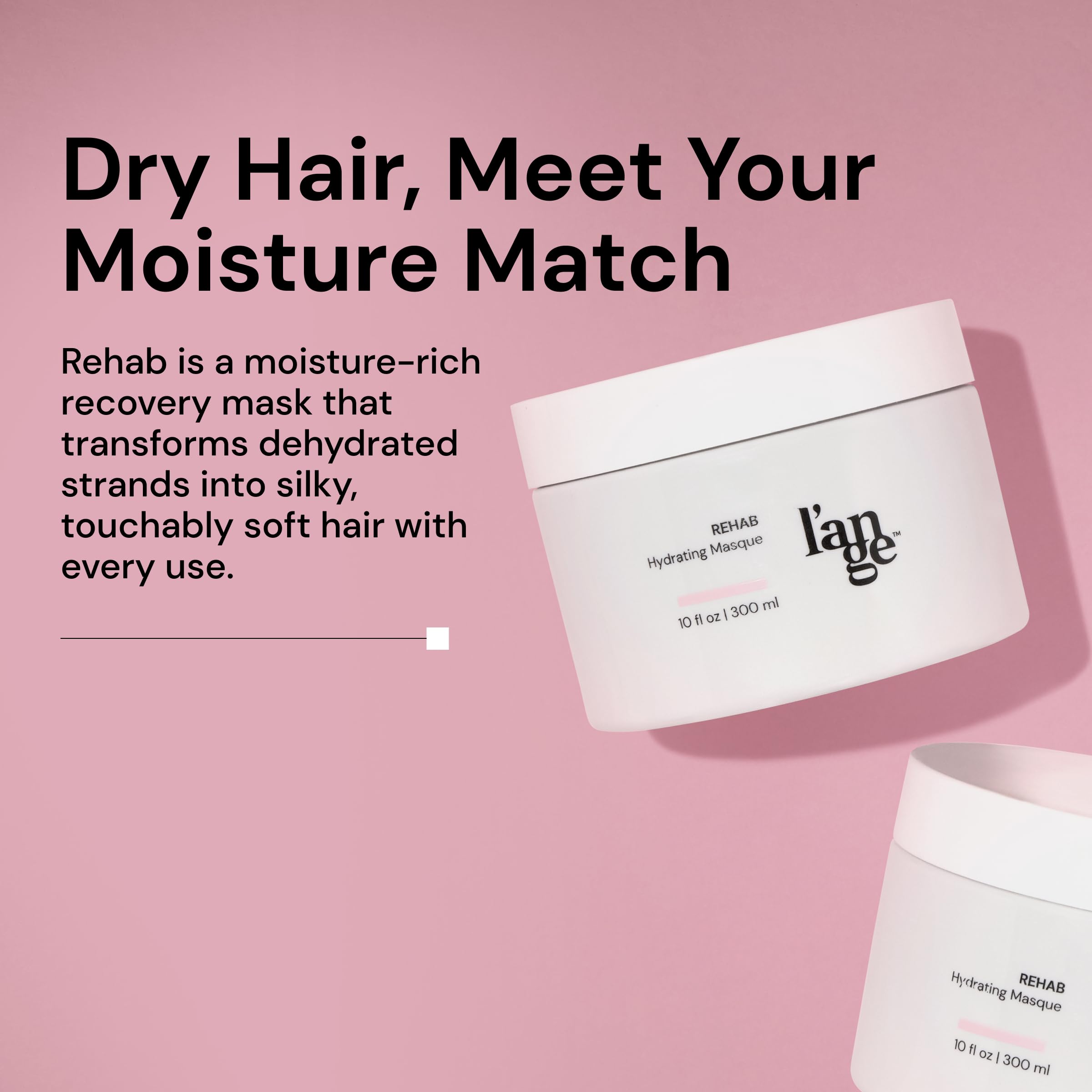 L'ANGE HAIR Rehab Hydrating Masque | Keratin-Infused Deep Conditioning for All Hair Types