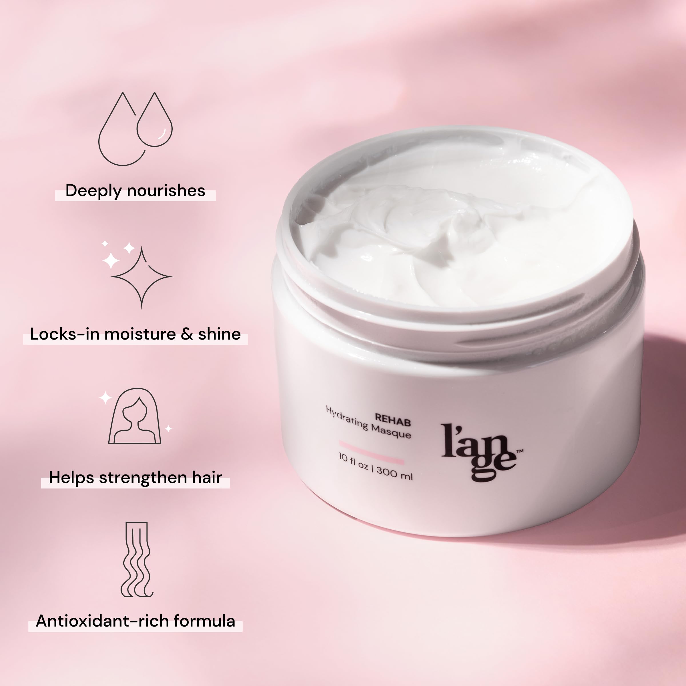 L'ANGE HAIR Rehab Hydrating Masque | Keratin-Infused Deep Conditioning for All Hair Types