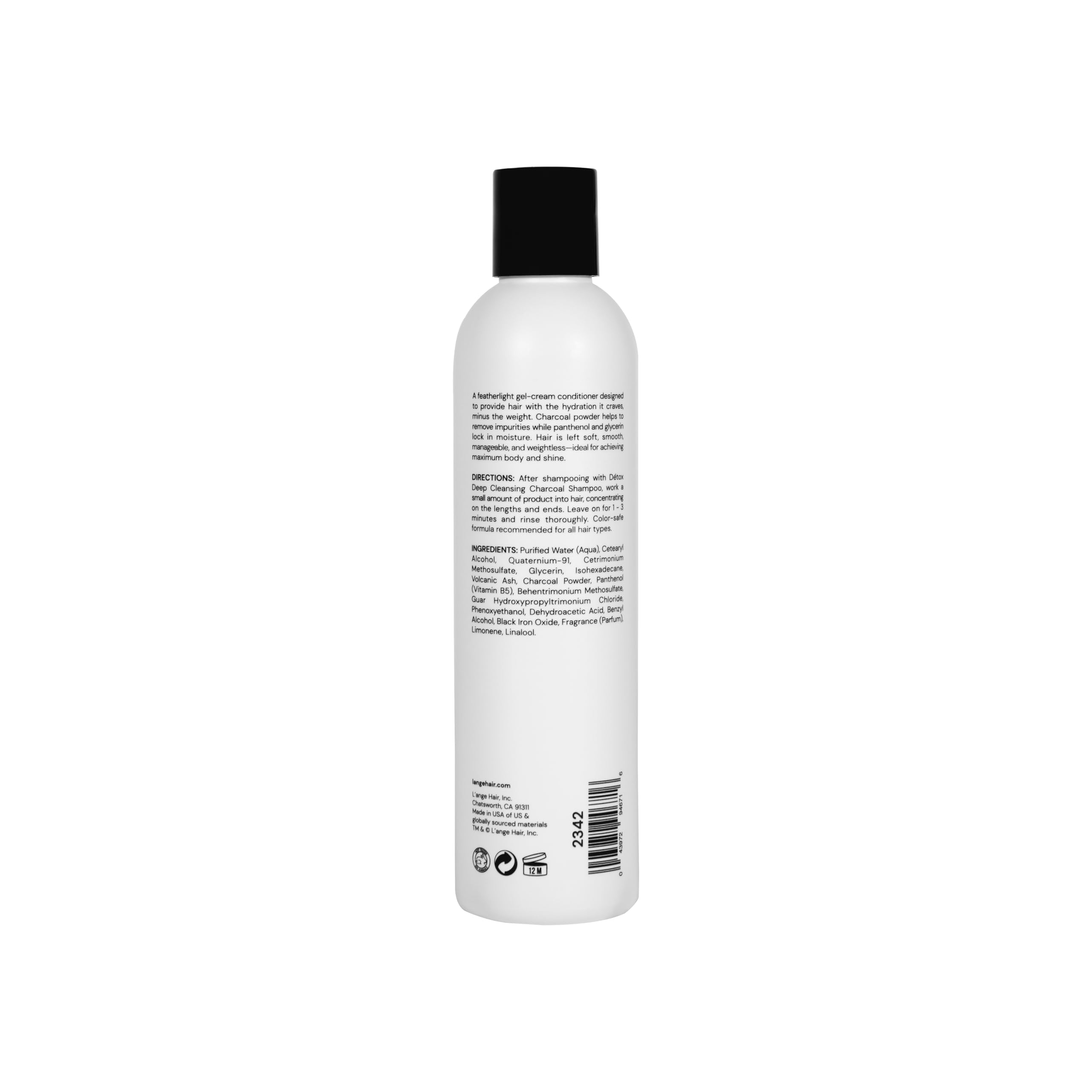 L'ANGE HAIR Detox Balancing Charcoal Conditioner | Soothe Scalp, Moisturize & Shine | Sulfate Free, Paraben Free