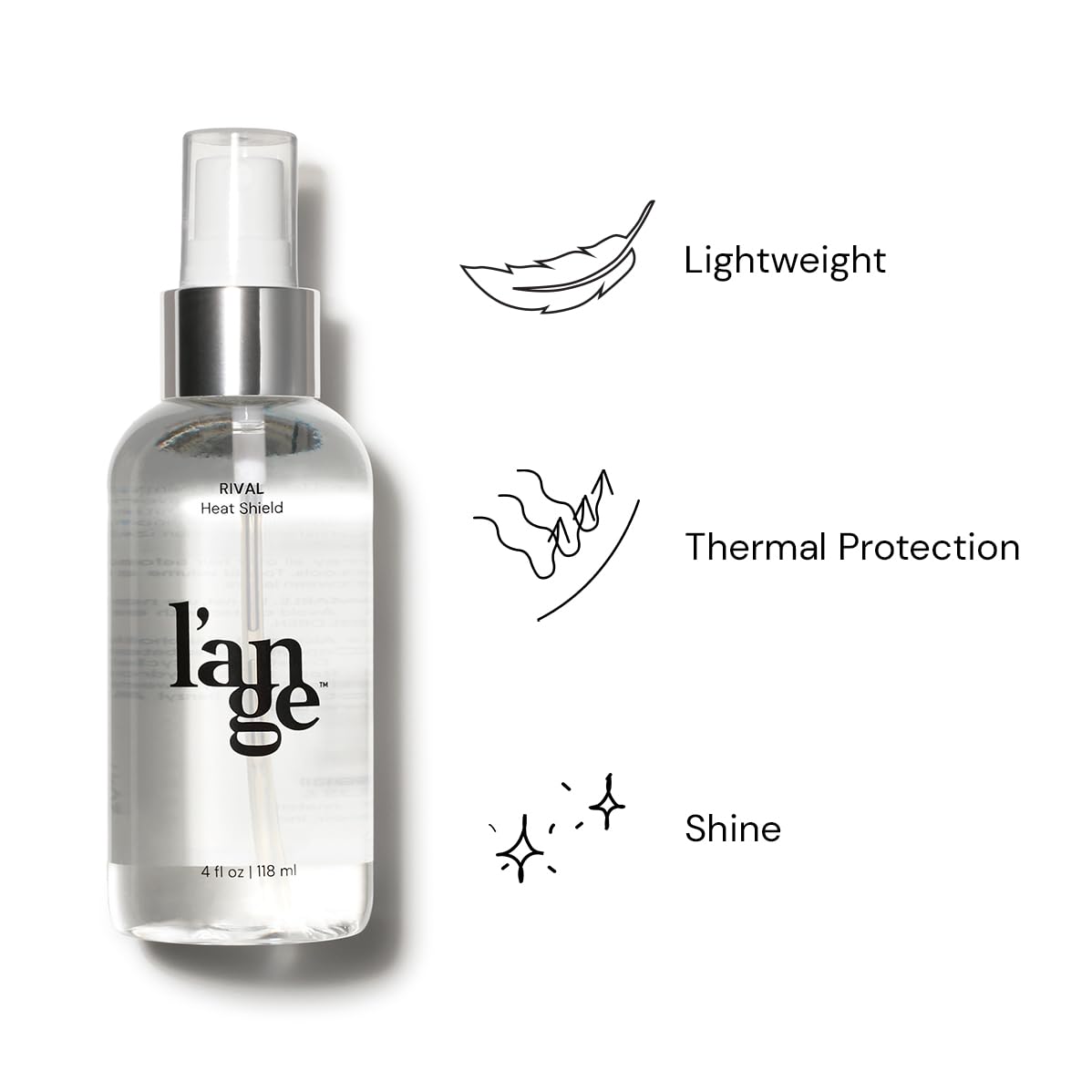 L'ANGE HAIR Rival Heat Shield | Heat Protection Spray with Keratin & Oils | 4 oz