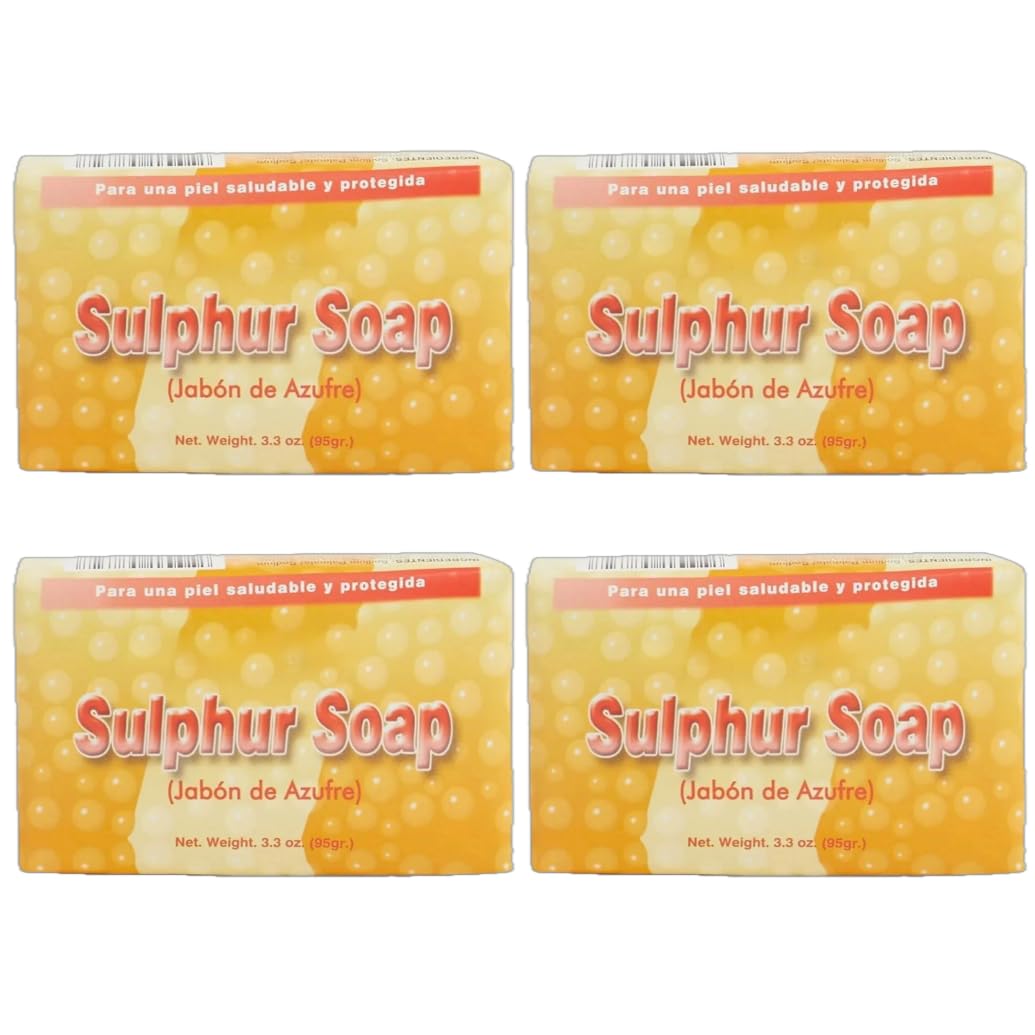 Lanman & Kemp Sulfur Soap Bar (3.3 oz) – Pack of 4 | Natural Cleansing