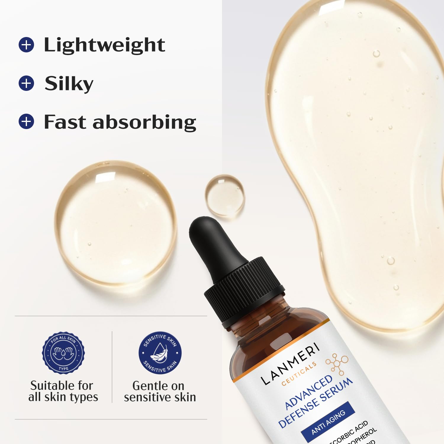 Lanmeri Ceuticals 15% Vitamin C Serum with 1% Vitamin E + 0.5% Ferulic (1 fl oz)