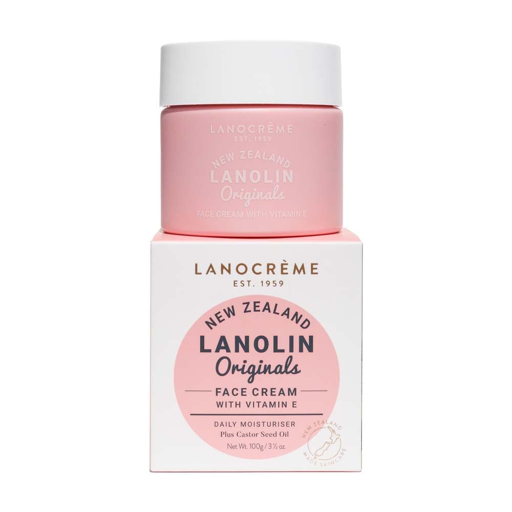 Lanocreme New Zealand Lanolin Face Cream with Vitamin E - Pack of 3 (100 g each)