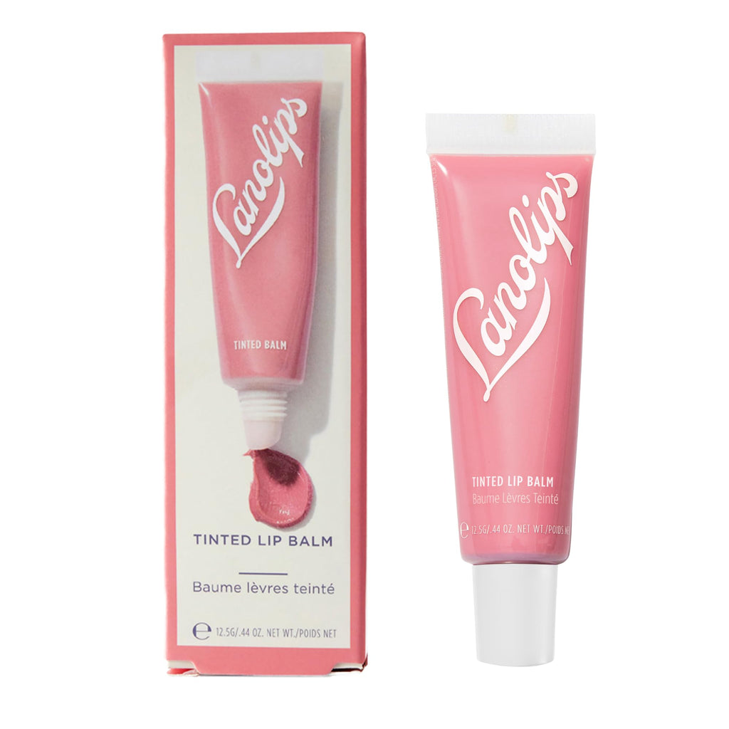 Lanolips Tinted Lip Balm Rose – Hydrating Lip Tint with Lanolin Oil | 12.5g / 0.44oz
