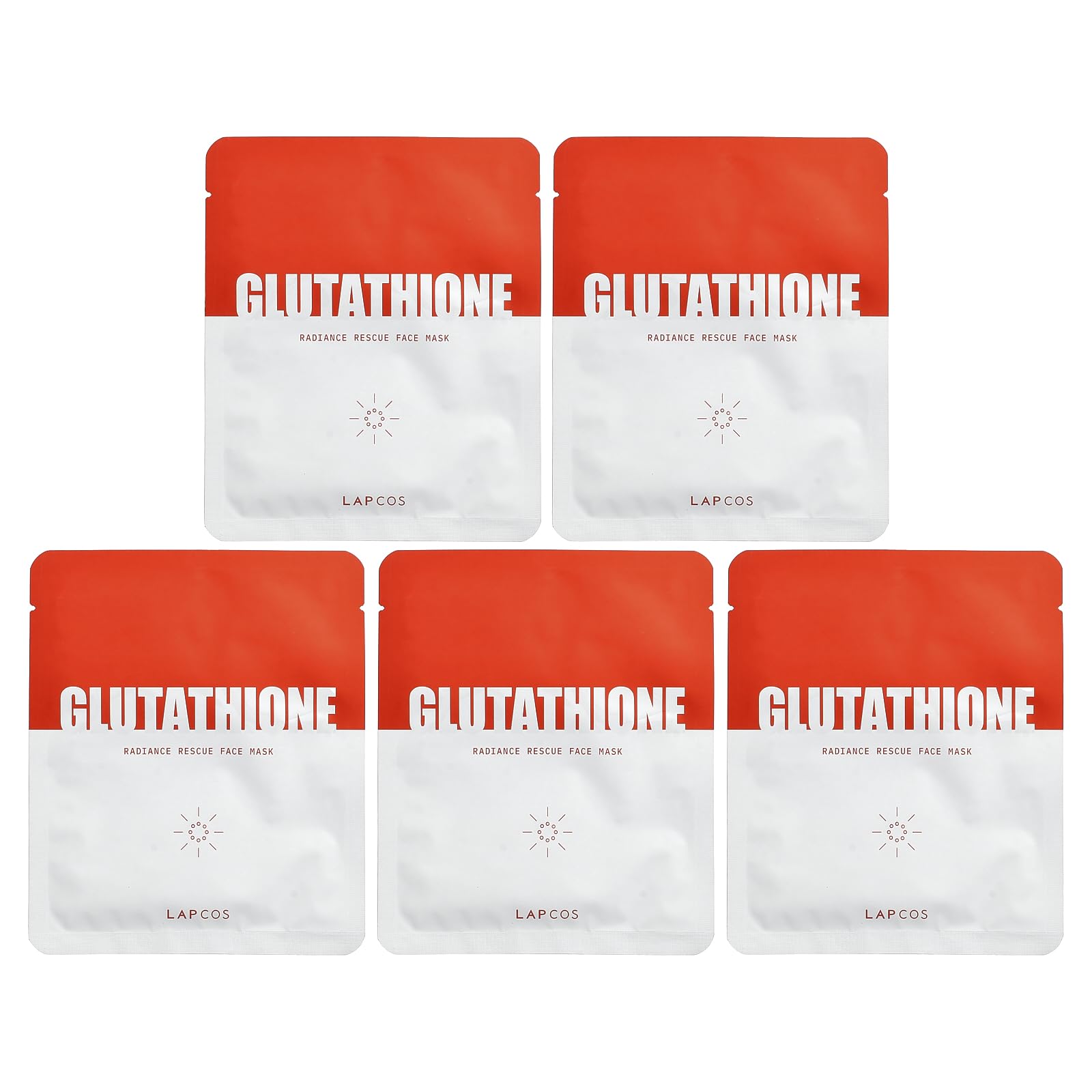 LAPCOS Glutathione Radiance Rescue Mask - Hydrating K-Beauty Sheet Mask with Niacinamide & Peptides