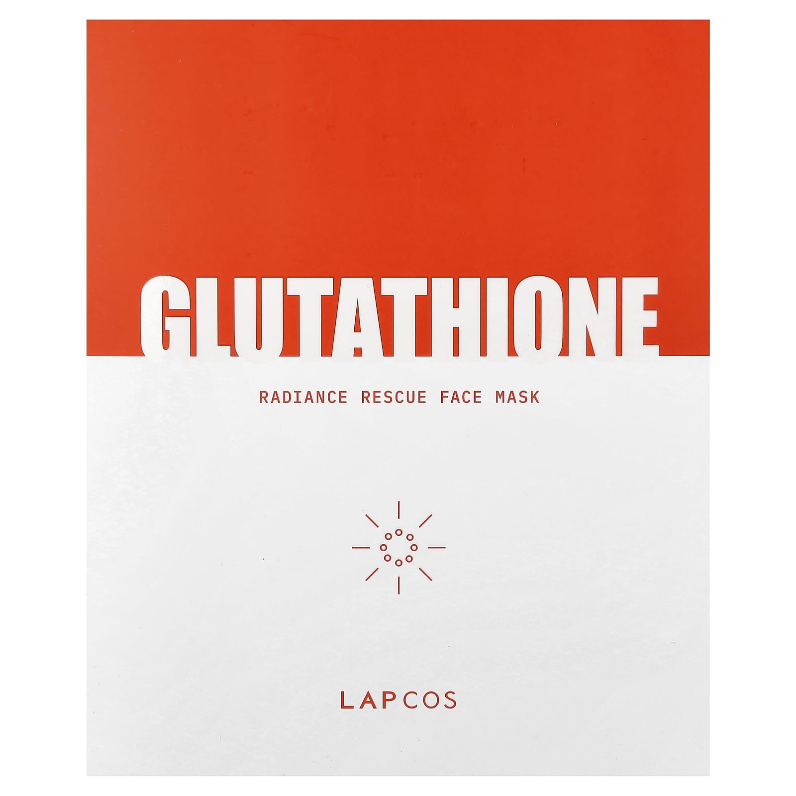 LAPCOS Glutathione Radiance Rescue Mask - Hydrating K-Beauty Sheet Mask with Niacinamide & Peptides