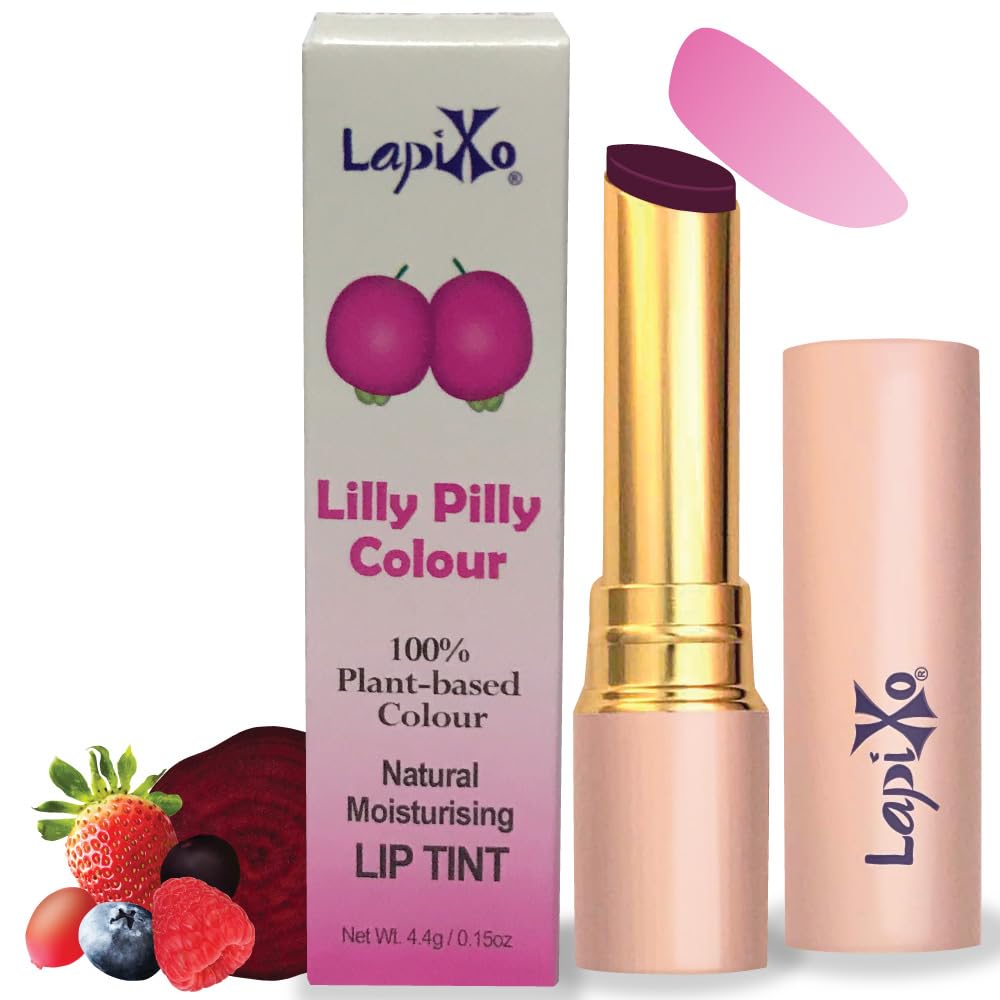 LAPIXO Lilly Pilly Lip Tint – 100% Plant-Based, Natural Moisturizing Color (2-in-1)