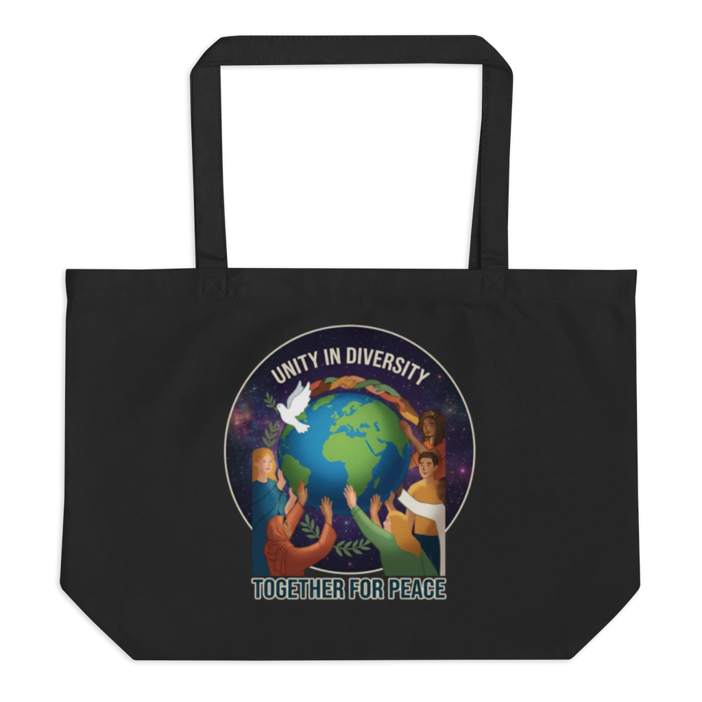 Unity in Diversity Large organic tote bag