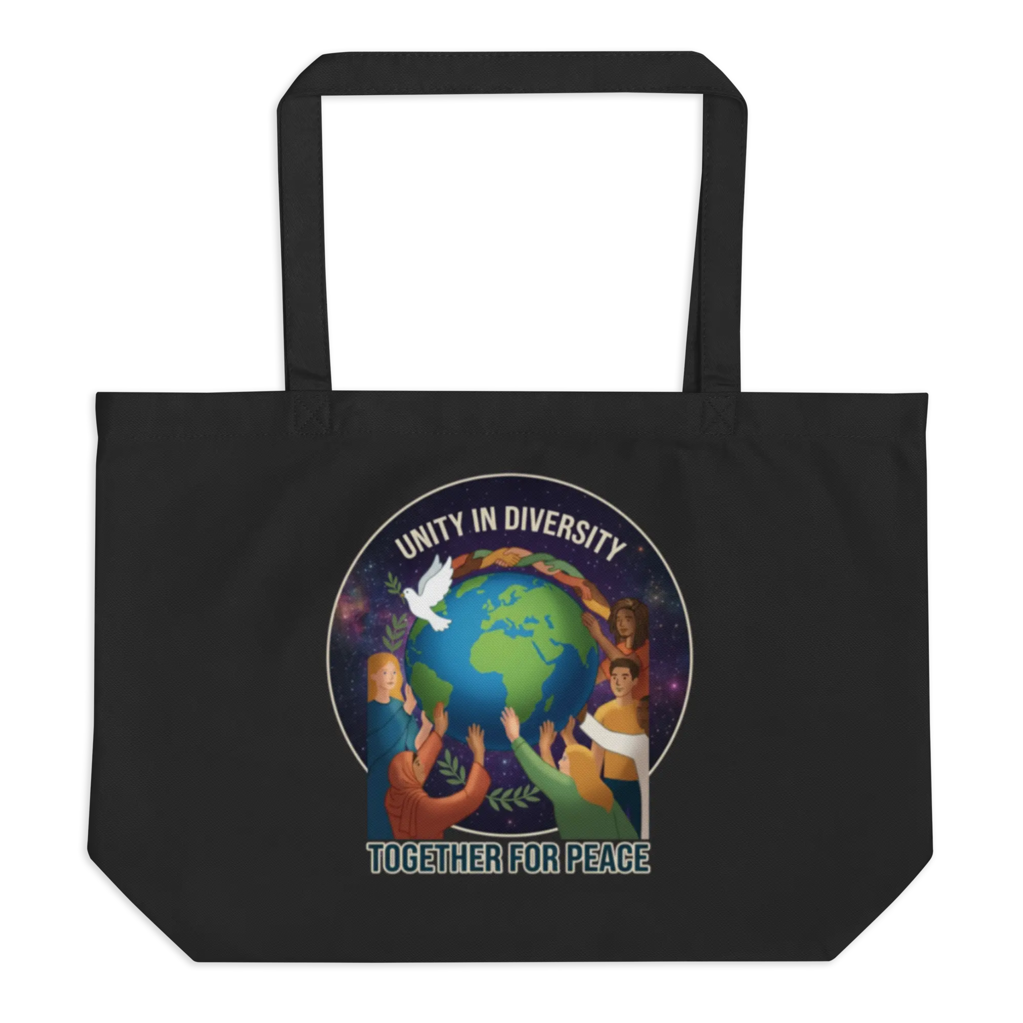 Unity in Diversity Large organic tote bag