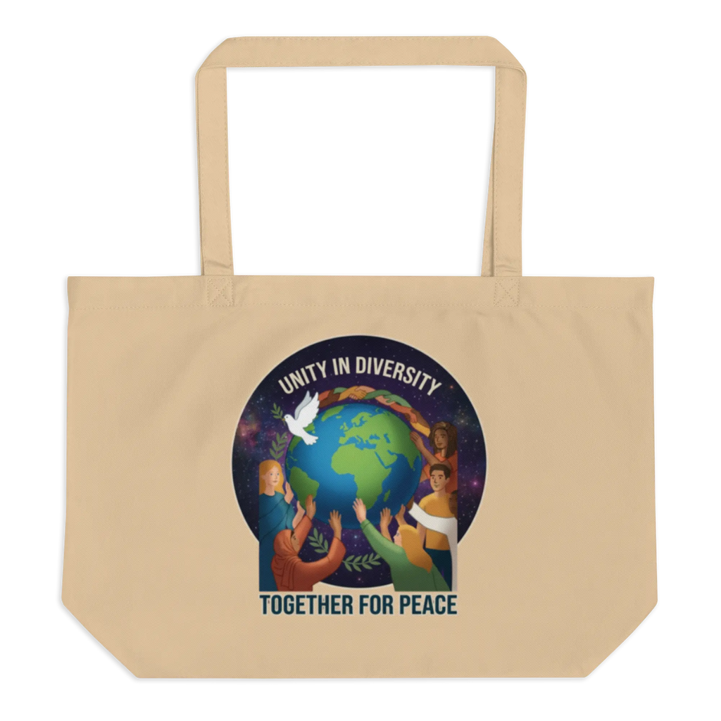 Unity in Diversity Large organic tote bag