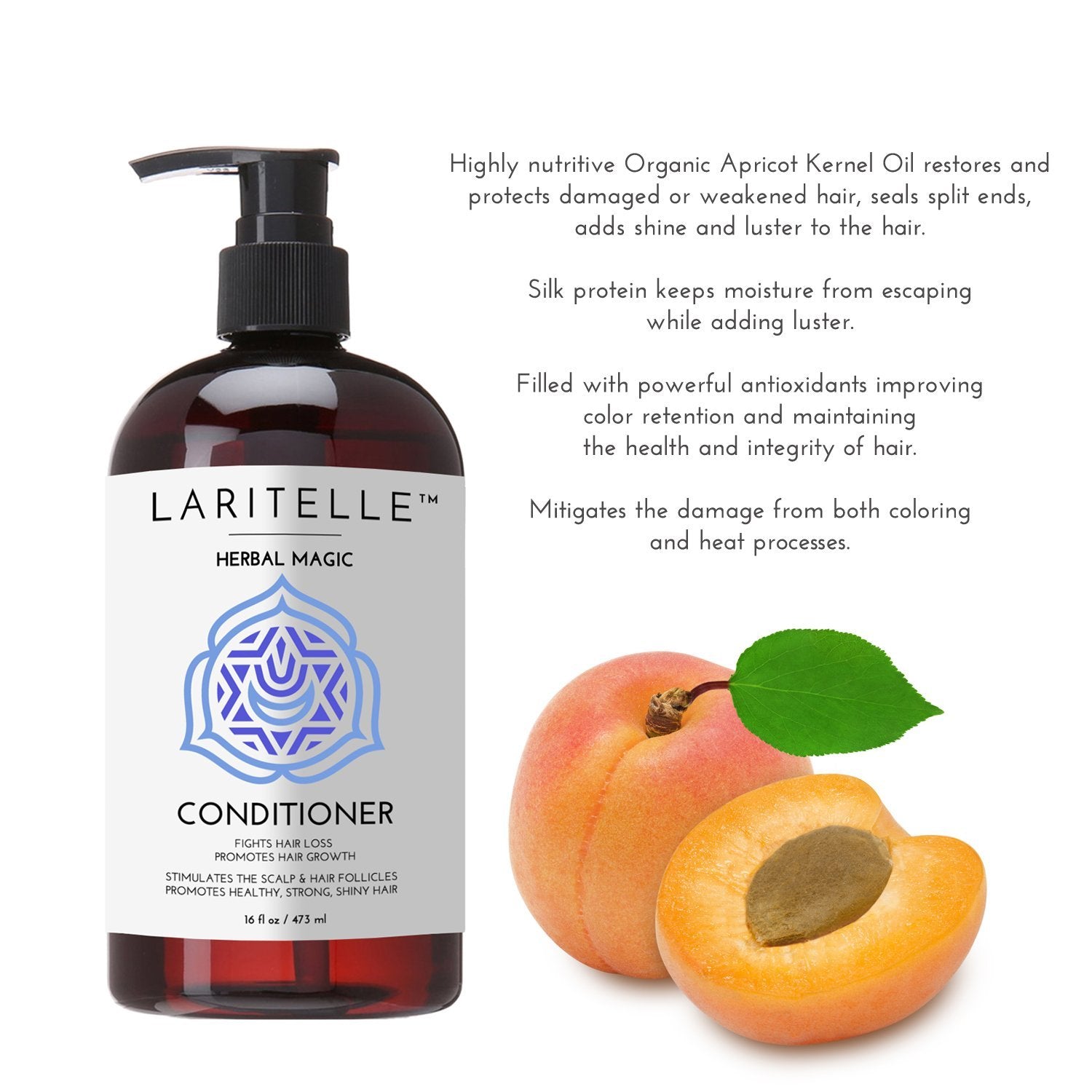 Laritelle Organic Conditioner 16 oz – Anti-Breakage & Hair Health (Rosemary & Saw Palmetto)