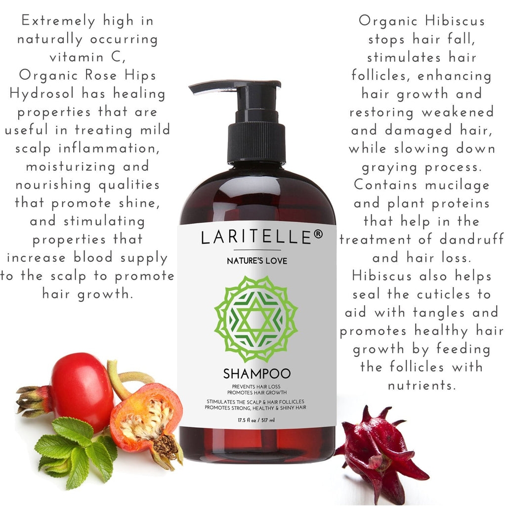 Laritelle Organic Shampoo & Conditioner – Hair Growth Support, No SLS, Gluten, Parabens