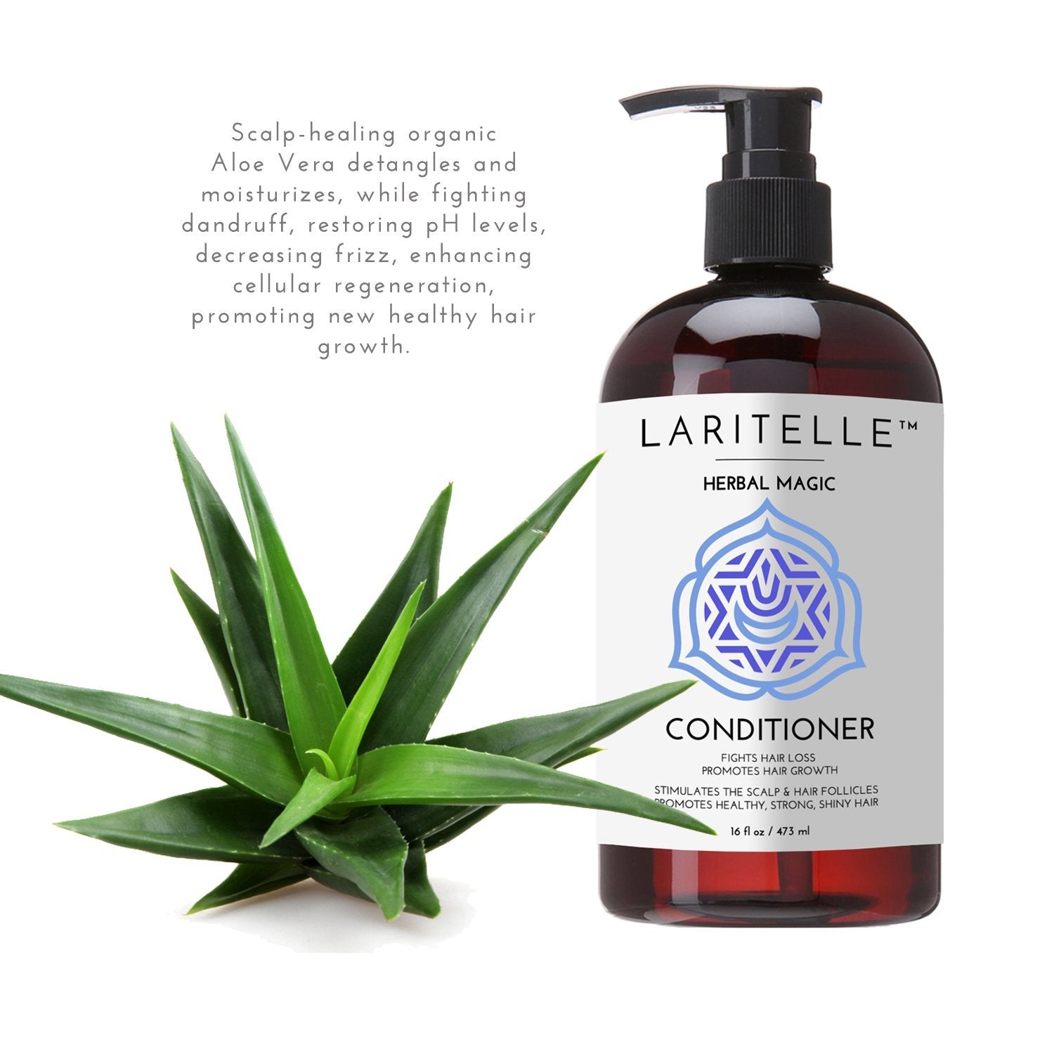 Laritelle Organic Conditioner 16 oz – Anti-Breakage & Hair Health (Rosemary & Saw Palmetto)