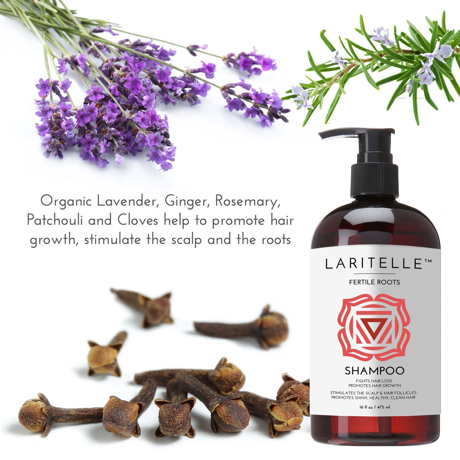 Laritelle Organic Shampoo Fertile Roots – Strengthen, Nourish & Promote Healthy Growth