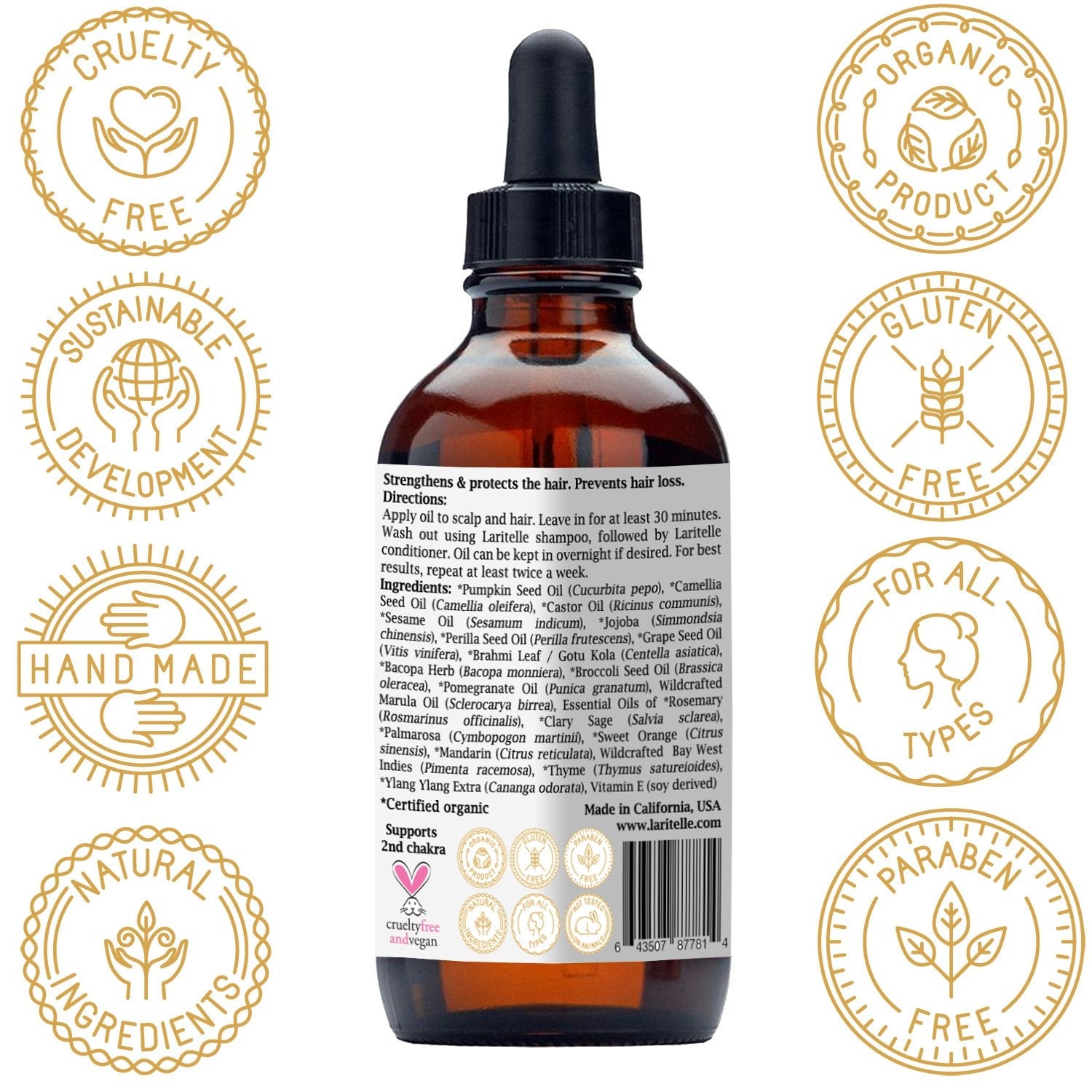 Laritelle Organic Hair Growth Set Sensual Bliss | Pure Organic Haircare