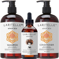 Laritelle Organic Hair Growth Set | Shampoo 16 oz + Conditioner 16 oz + Hair Loss Treatment 4 oz | Argan Oil, Rosemary, Palmarosa & Orange | GMO-Free & Sulfate-Free
