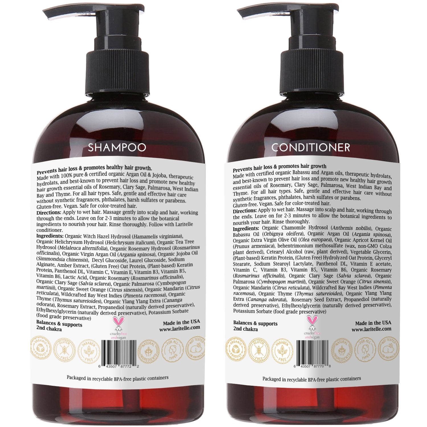 Laritelle Organic Hair Growth Set Sensual Bliss | Pure Organic Haircare