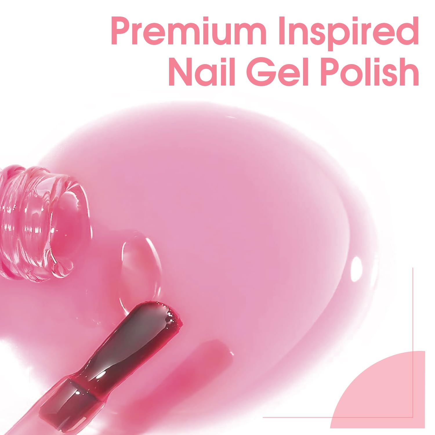 Larvall Beautpal Milky White Jelly Nude Gel Nail Polish Set – 10 Sheer Colors (7ml) for Natural-Look Manicures