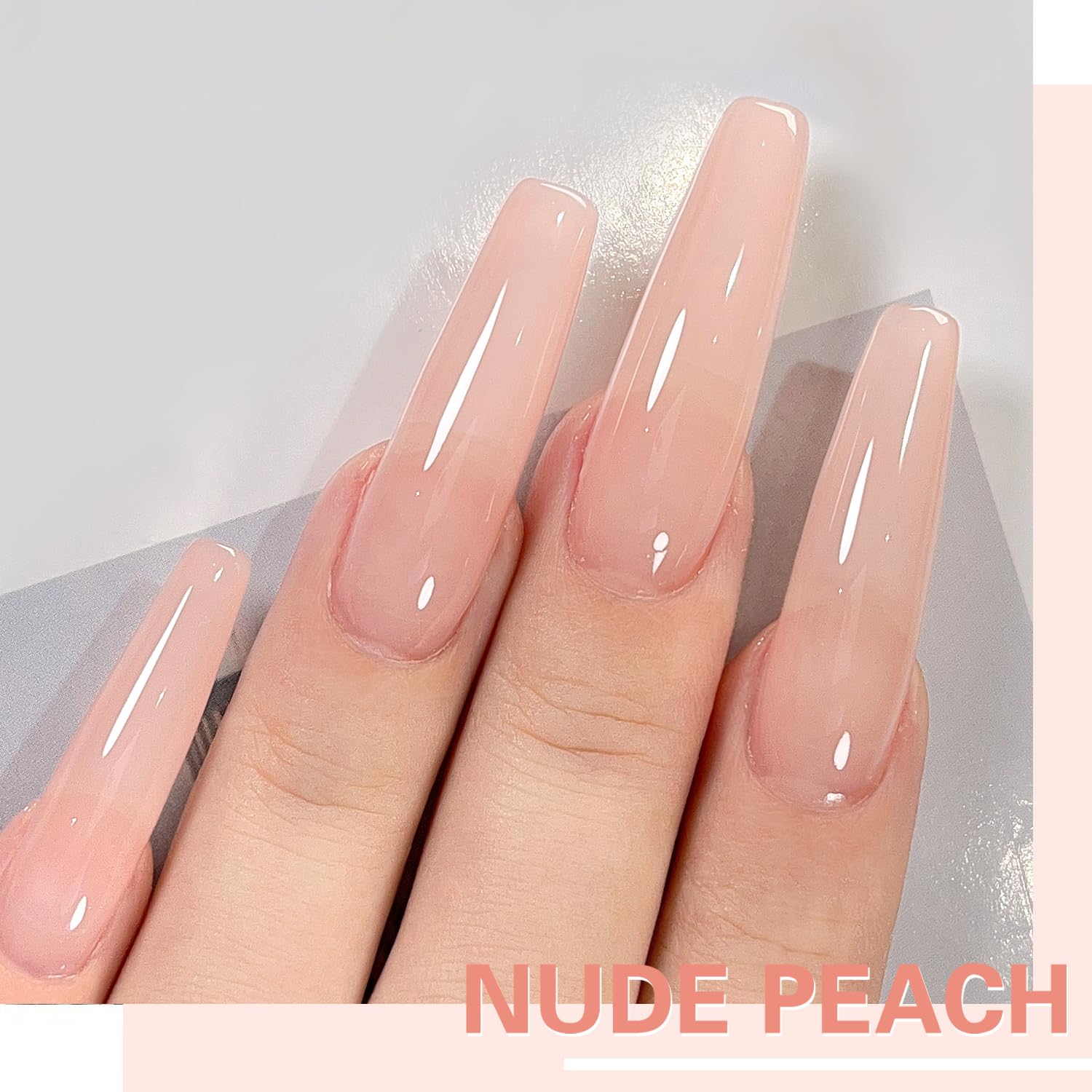 Larvall Beautpal Nude Gel Polish Set – Milky Nude Jelly Gel Polish Kit, 6×8ml, Soak-Off UV Translucent Nails J03