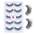 LASGOOS 3D Mink Lashes A14 – 100% Siberian Mink, Cruelty-Free, Reusable, 5 Pairs
