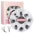 LASHVIEW 600 Premade Volume Eyelash Extensions – D Curl, 10D-0.07D, 8–15mm