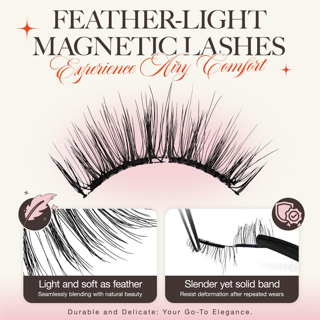 LASHVIEW Magnetic Eyelashes with Applicator – Reusable, No Glue Needed | Aurora Styles RCM01-2