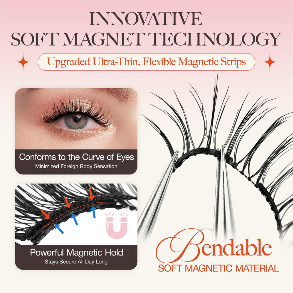 LASHVIEW Magnetic Eyelashes with Applicator – Reusable, No Glue Needed | Aurora Styles RCM01-2