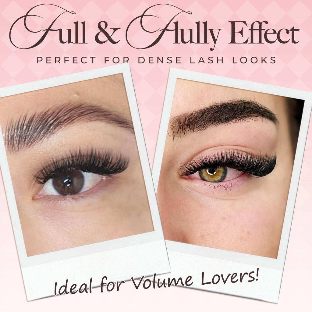 LASHVIEW 600 Premade Volume Eyelash Extensions – D Curl, 10D-0.07D, 8–15mm