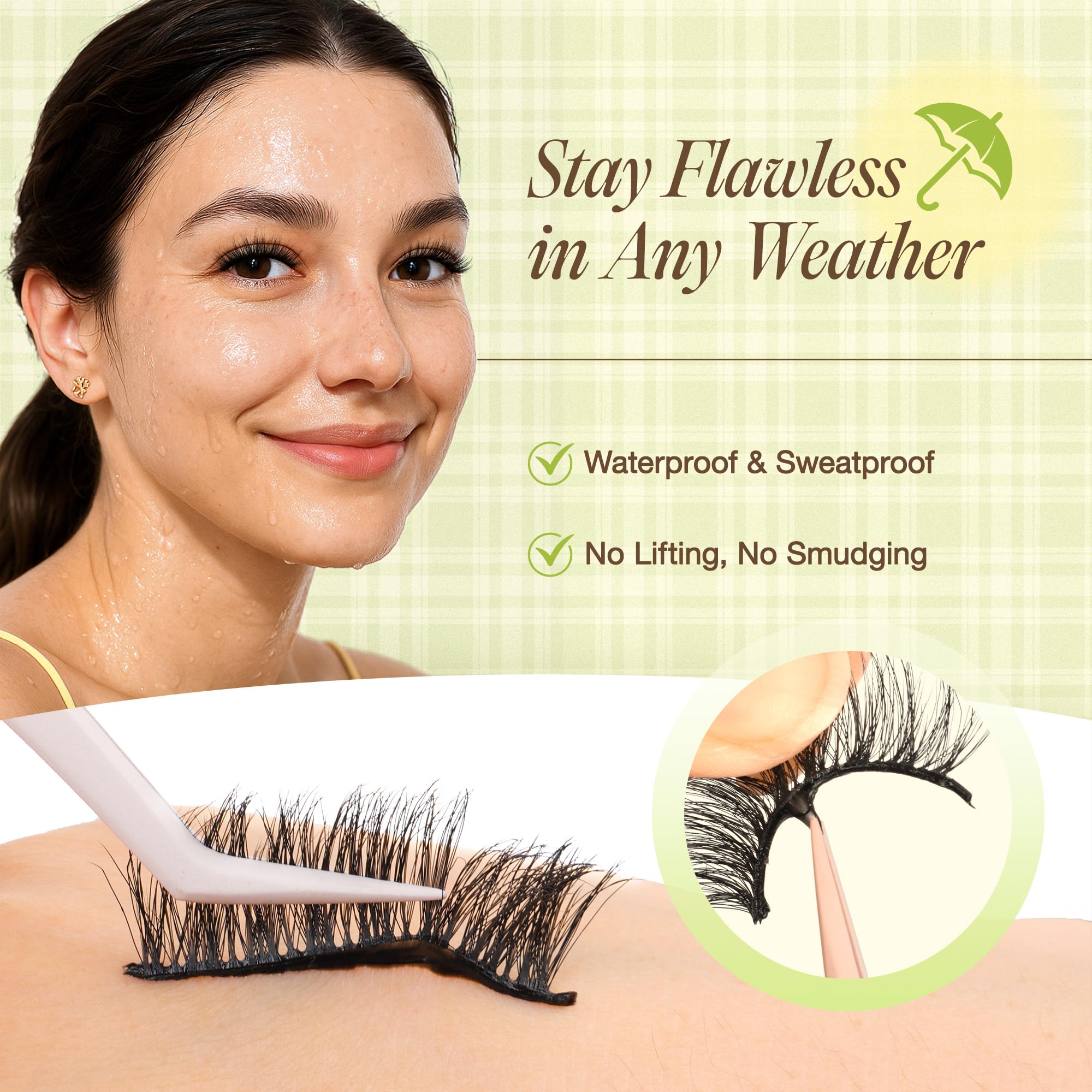 LASHVIEW Self-Adhesive Eyelashes CV219 – No Glue Needed, Reusable Cat Eye Lashes
