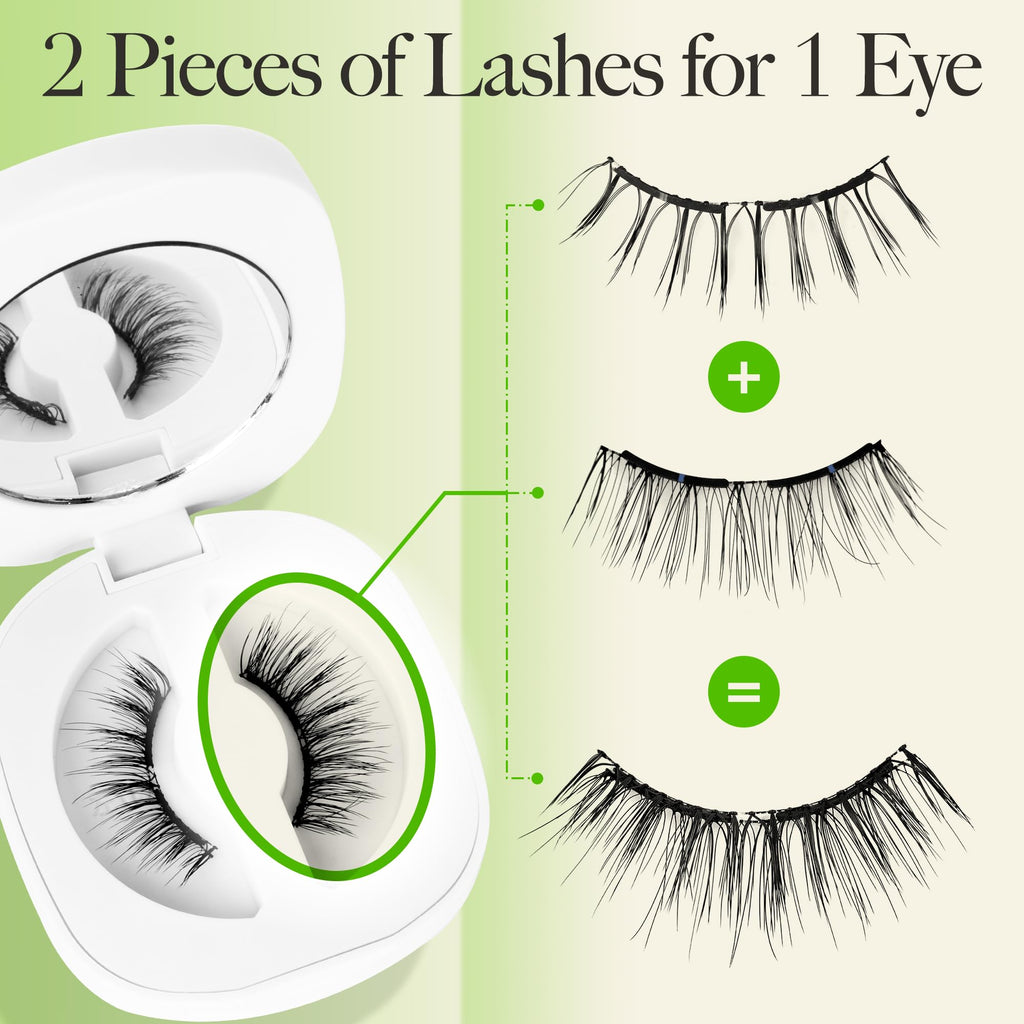 LASHVIEW Upgrade Soft Magnetic Eyelashes with Applicator – No Glue Needed, Reusable, All-Day Comfort