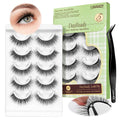 LASHVIEW Self-Adhesive Eyelashes – Natural Look Press-On Lashes, 5 Pairs
