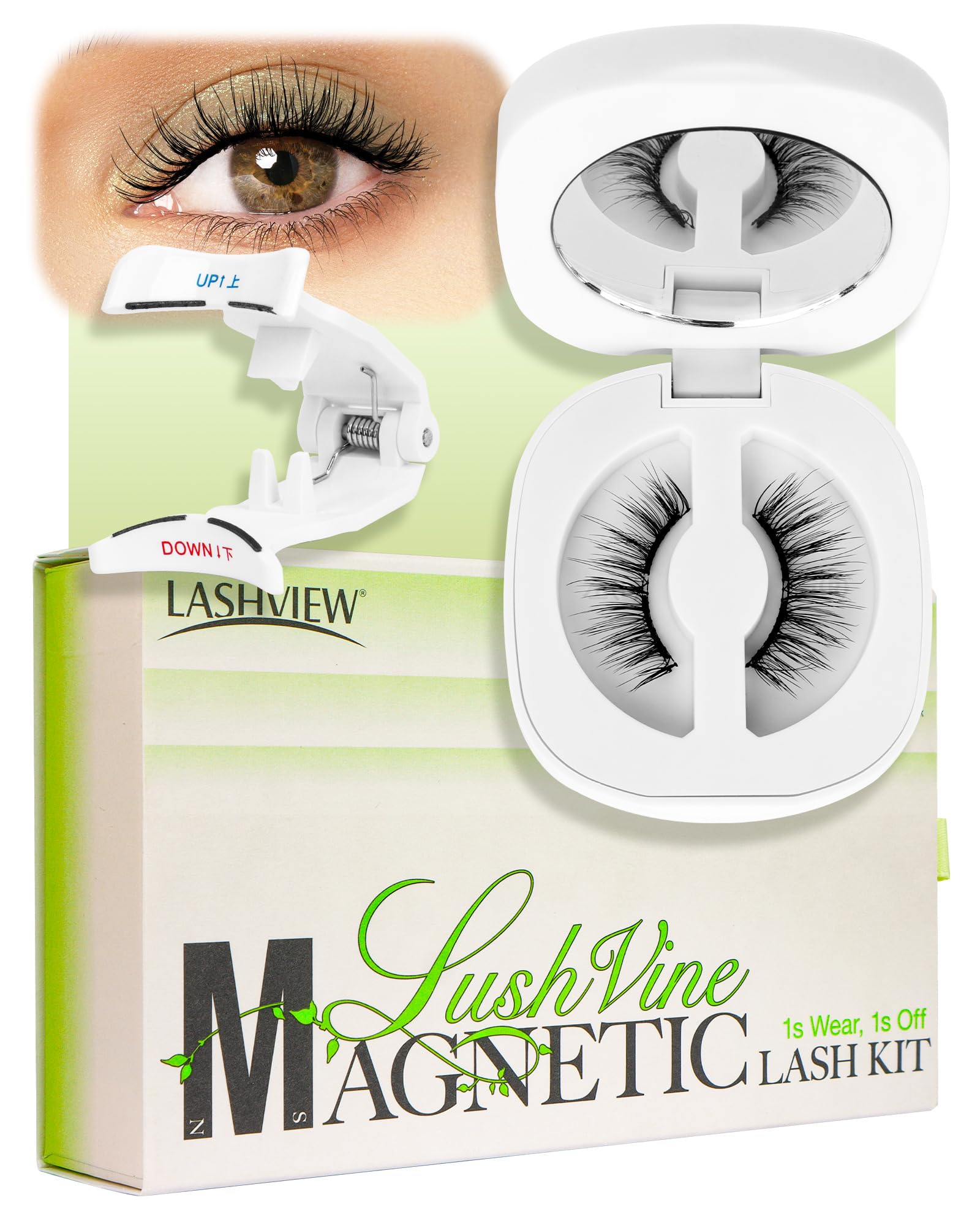 LASHVIEW Soft Magnetic Eyelashes with Applicator – Reusable, Glue-Free Lashes (L01)